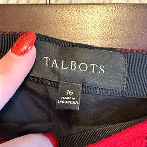 Talbots Red Pencil Skirt